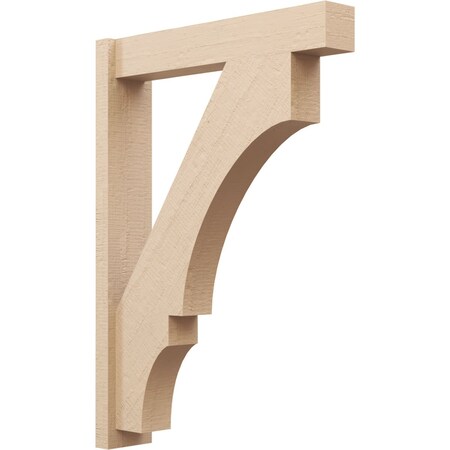 Ekena Millwork 6-in W x 30-in D x 42-in H Balboa Block Rough Cedar Woodgrain TimberThane Outlooker, Primed Tan OUTUR060X30X42BOA44RCPR